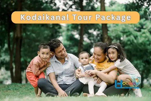 Family tour sightseeing at Kodaikanal pillars rocks